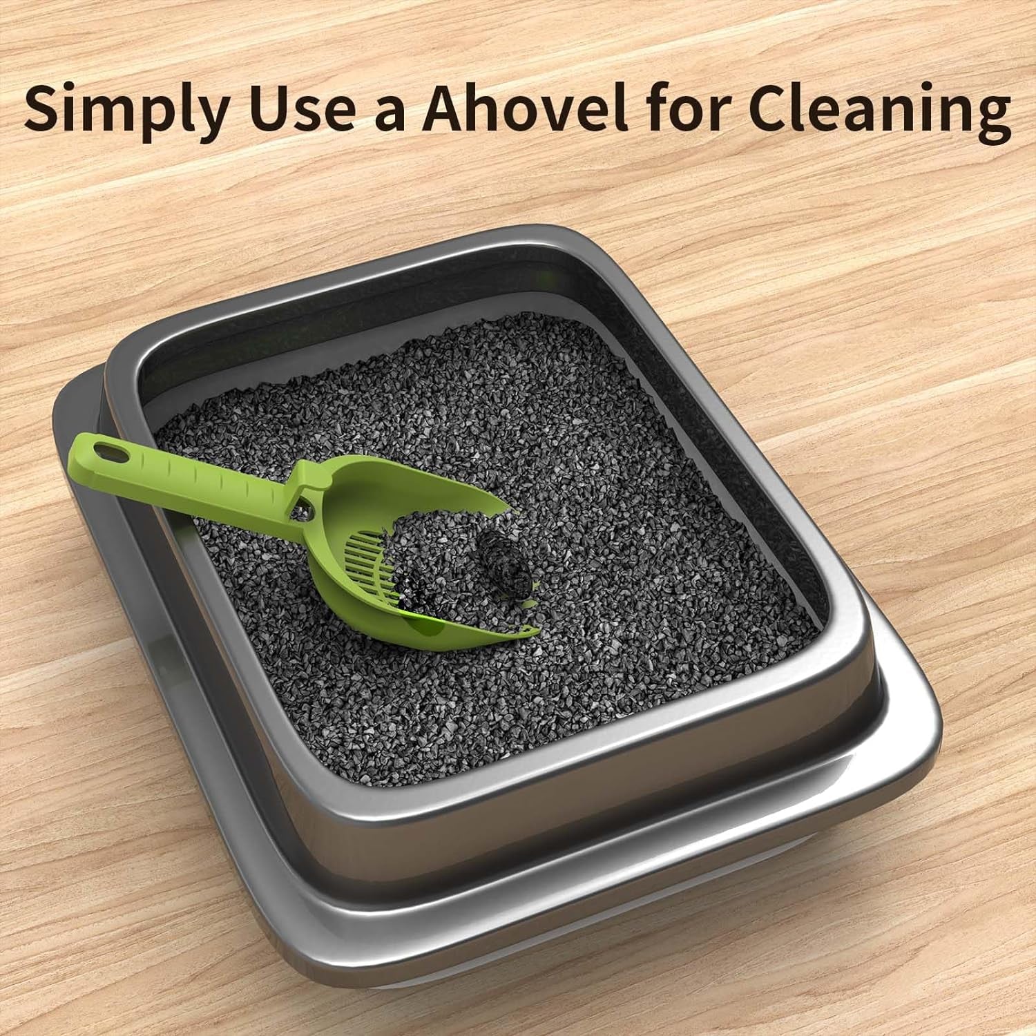 Convenient Pet Cats Toilet Cleaning Kit with Cat Litter Box Scooper/Cat Litter Picker/Handheld Dustpan/Broom/Brush/Paste Hooks Good for Self Cleaning Cat Litter Box.