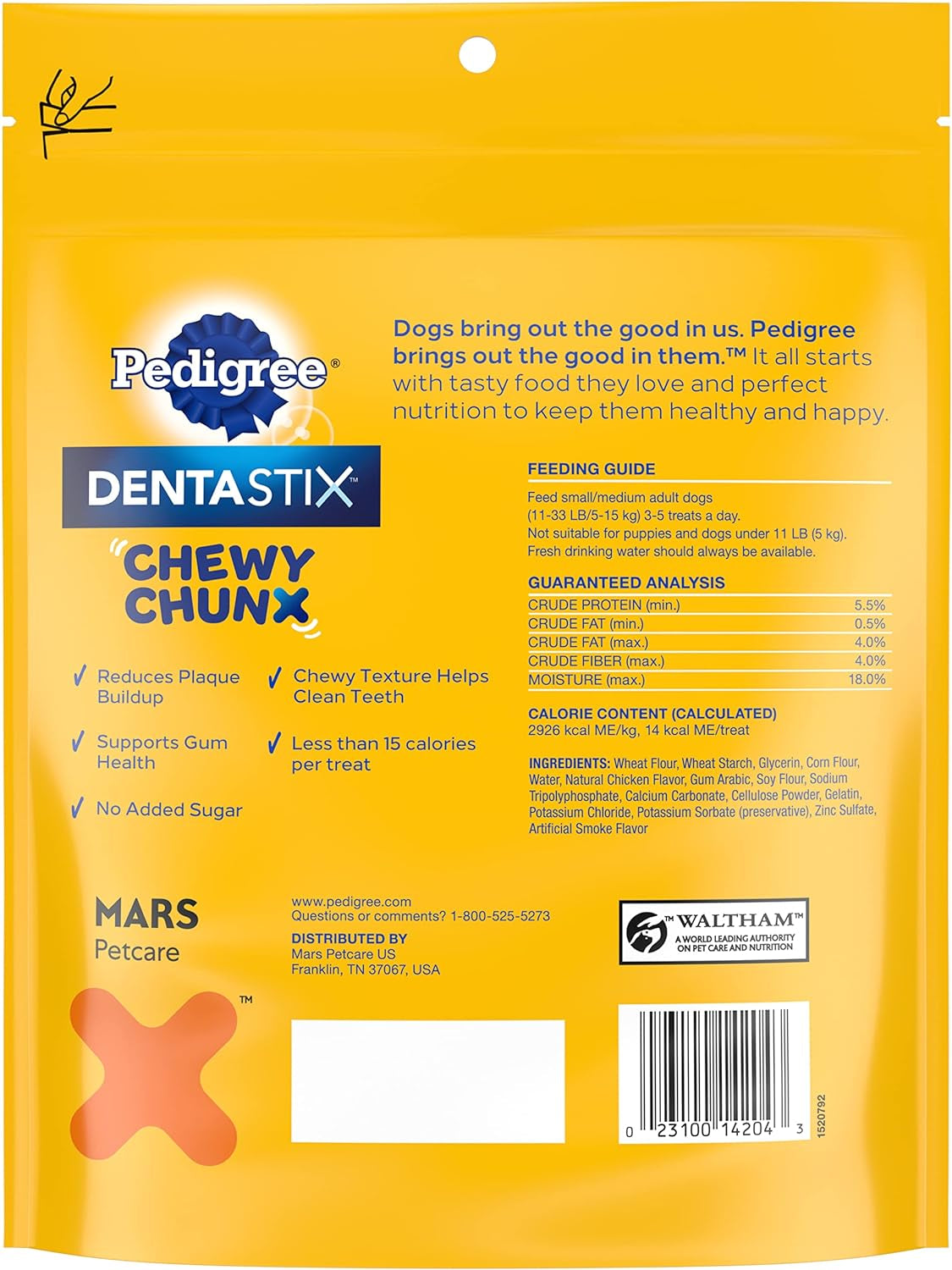 Dentastix Chewy Chunx Dental Treats, Small/Medium Dog – 13.5 Oz.