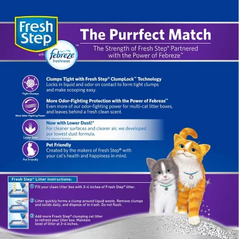 Fresh Step Extra Strength Multi-Cat Scented Clumping Litter W/ Febreze, 42 Lbs.