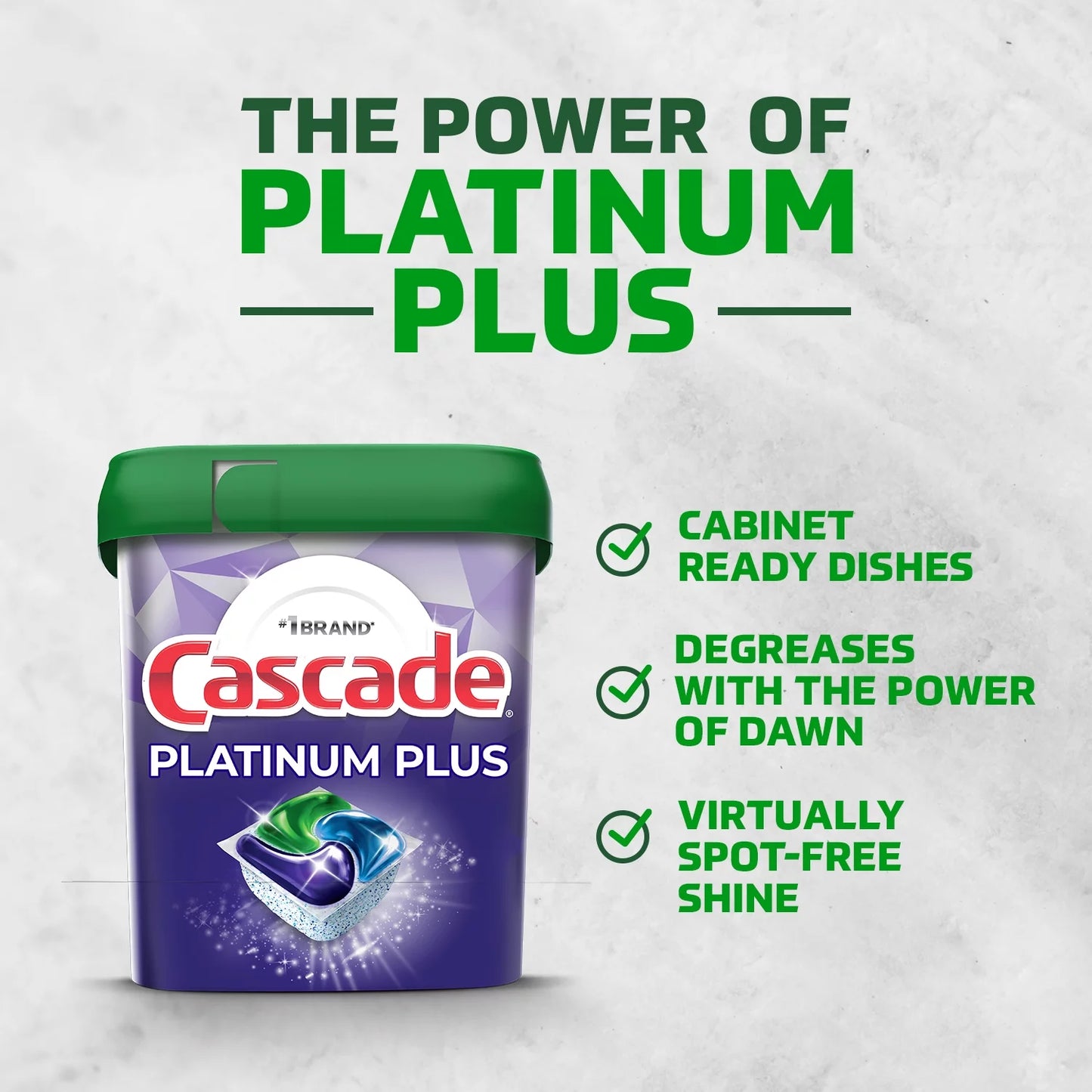 Platinum plus Dishwasher Detergent Pacs, Mountain Scent, 62 Count