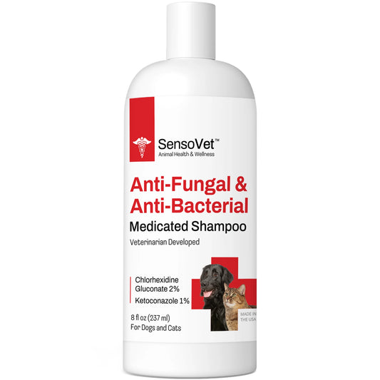 Anti-Fungal & Anti-Bacterial Medicated Shampoo for Dogs & Cats