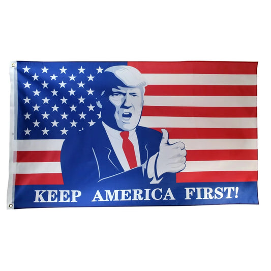 3X5 Keep America First President Donald Trump 2020 Red White Blue Flag 3'X5' American Yard Banner