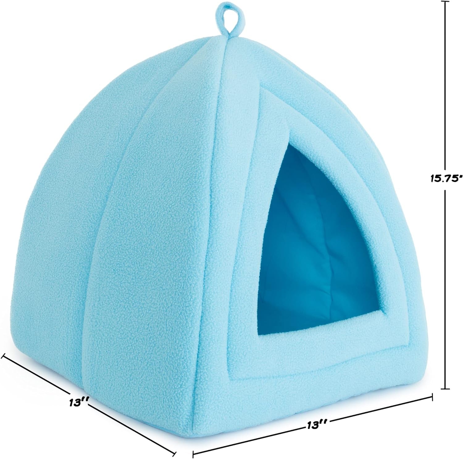 Cat House - Indoor Bed with Removable Foam Cushion - Pet Tent for Puppies, Rabbits, Guinea Pigs, Hedgehogs, and Other Small Animals by  (Blue)