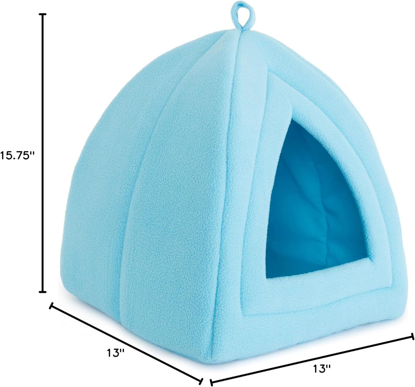 Cat House - Indoor Bed with Removable Foam Cushion - Pet Tent for Puppies, Rabbits, Guinea Pigs, Hedgehogs, and Other Small Animals by  (Blue)