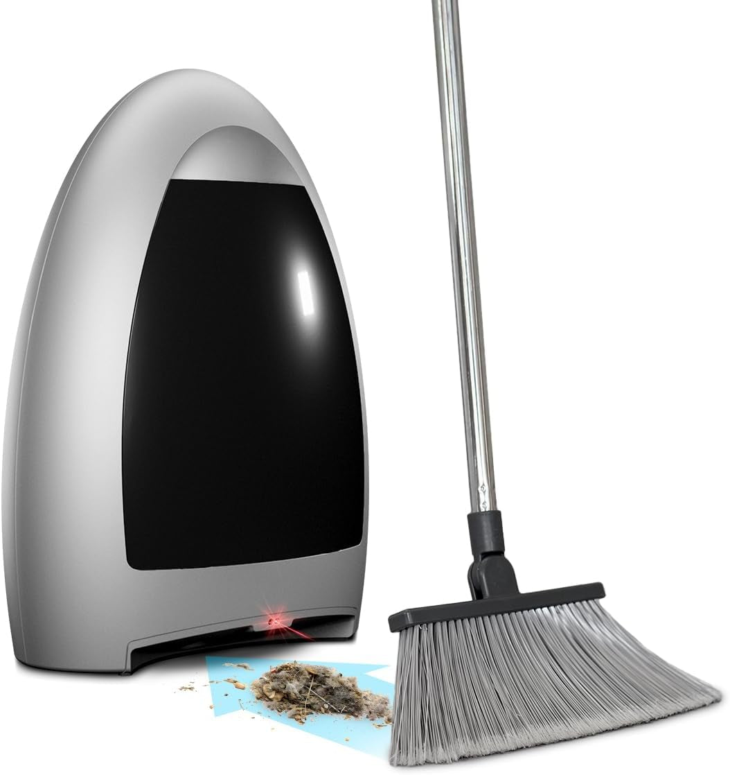 Eyevac Home Touchless Vacuum Automatic Dustpan - Great for Sweeping Pet Hair Food Dirt Kitchen - Fast & Powerful, Corded Canister Vacuum, Bagless, Automatic Sensors, 1000 Watt (Silver)