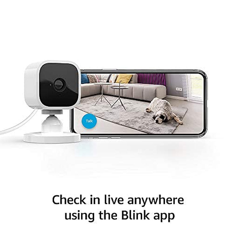 Mini – Compact Indoor Plug-In Smart Security Camera, 1080P HD Video, Night Vision, Motion Detection, Two-Way Audio, Easy Set Up, Works with Alexa – 2 Cameras (White)