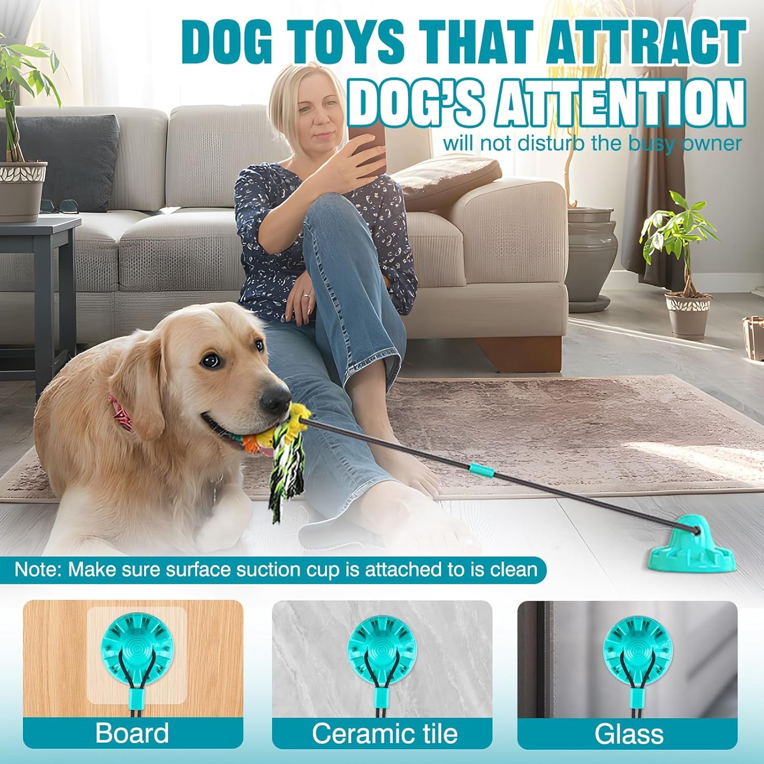 Dog Toys for Aggressive Chewers Interactive Indestructible Puzzle Stimulating Chew Toy Suction Cup Tug of War Enrichment Rope Boredom Busy Self Play Food Teething Puppy Dispensing Squeaky Ball Dogs