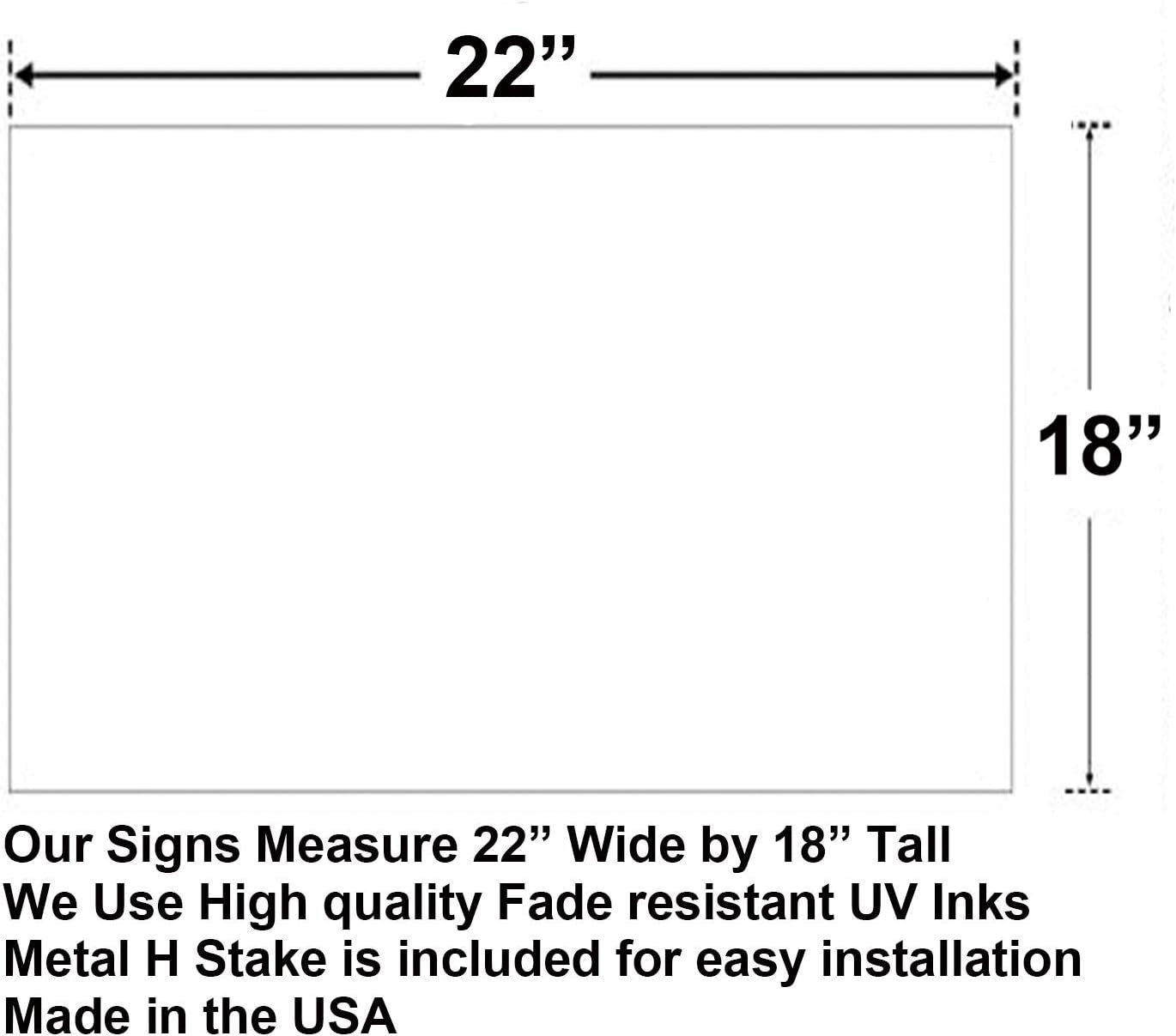 Kamala Harris 2024 Red White & Blue Yard Sign with Metal H Stake