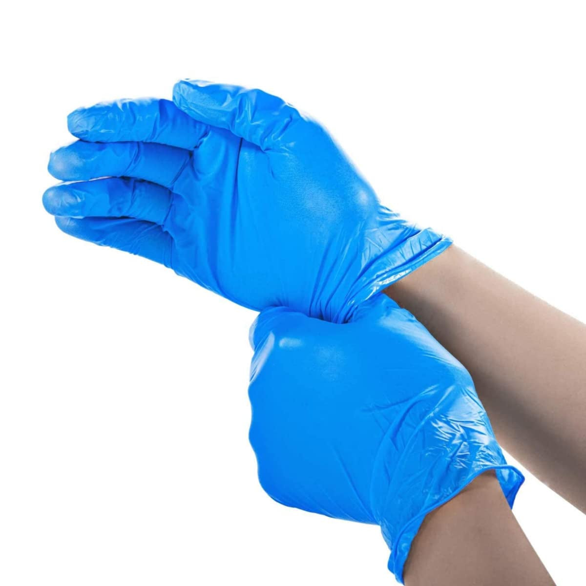 Basic Medical Synmax Vinyl Exam Gloves - Latex-Free & Powder-Free - X-Large, BMPF-3004 Blue Case of 1000