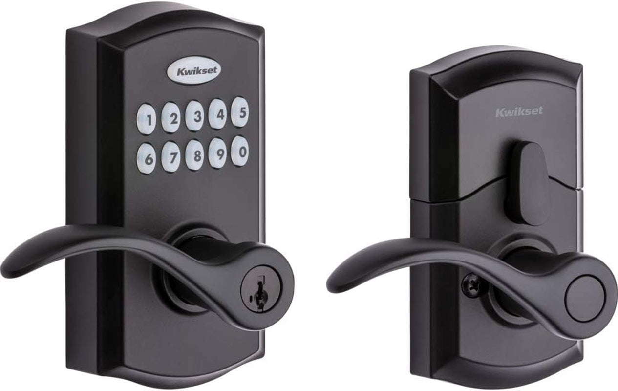 955 Keyless Keypad Door Lock, Electronic Lever Deadbolt, 3 Entry Modes, Auto Lock, Smartkey Security - Satin Chrome