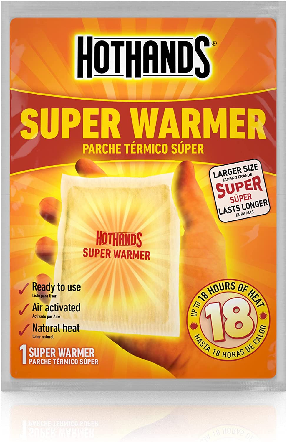 Body & Hand Super Warmers - Long Lasting Safe Natural Odorless Air Activated Warmers - up to 18 Hours of Heat - 40 Individual Warmers