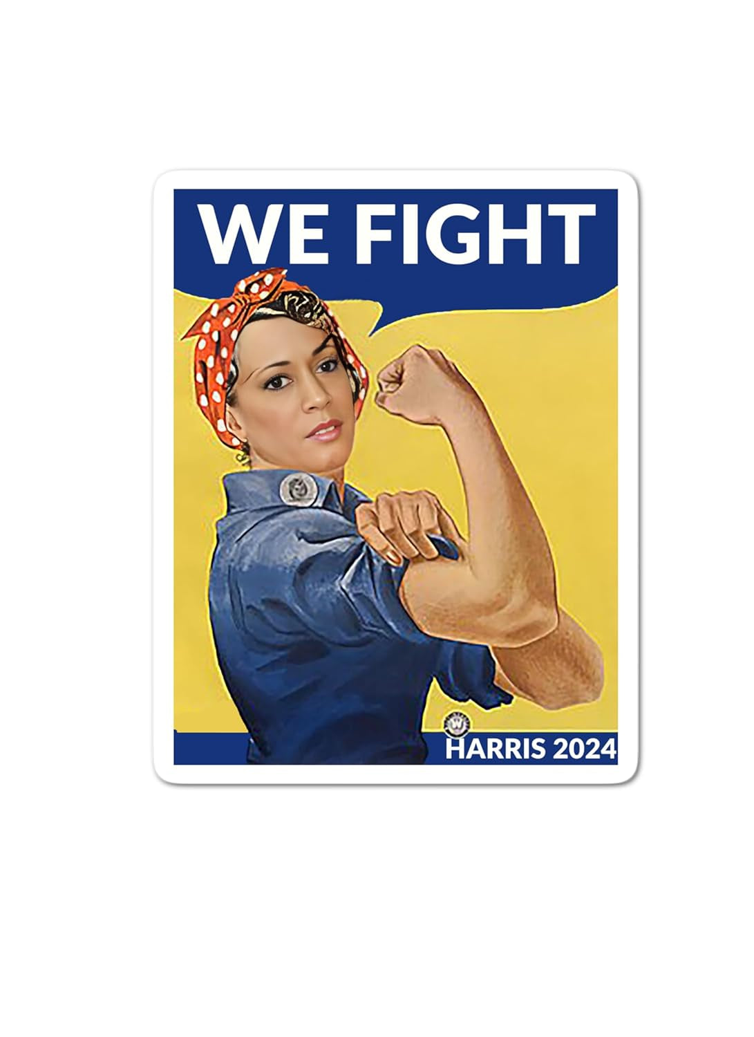 KAMALA HARRIS WE FIGHT 3 INCH STICKER, Trending Best Seller Viral KAMALA 2024 STICKER NOT a Car Decal! NOT Dishwasher Safe, Perfect for Laptops Cell Phones Toolboxes