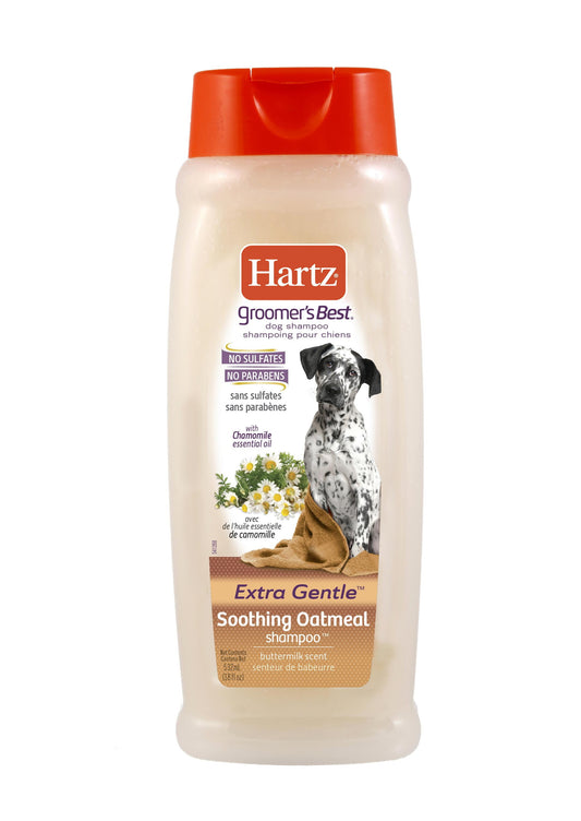 Groomer'S Best Extra Gentle Soothing Oatmeal Shampoo for Dogs with Chamomile Essential Oil, Sulfate and Paraben Free, Buttermilk Scent, 18 Fl Oz