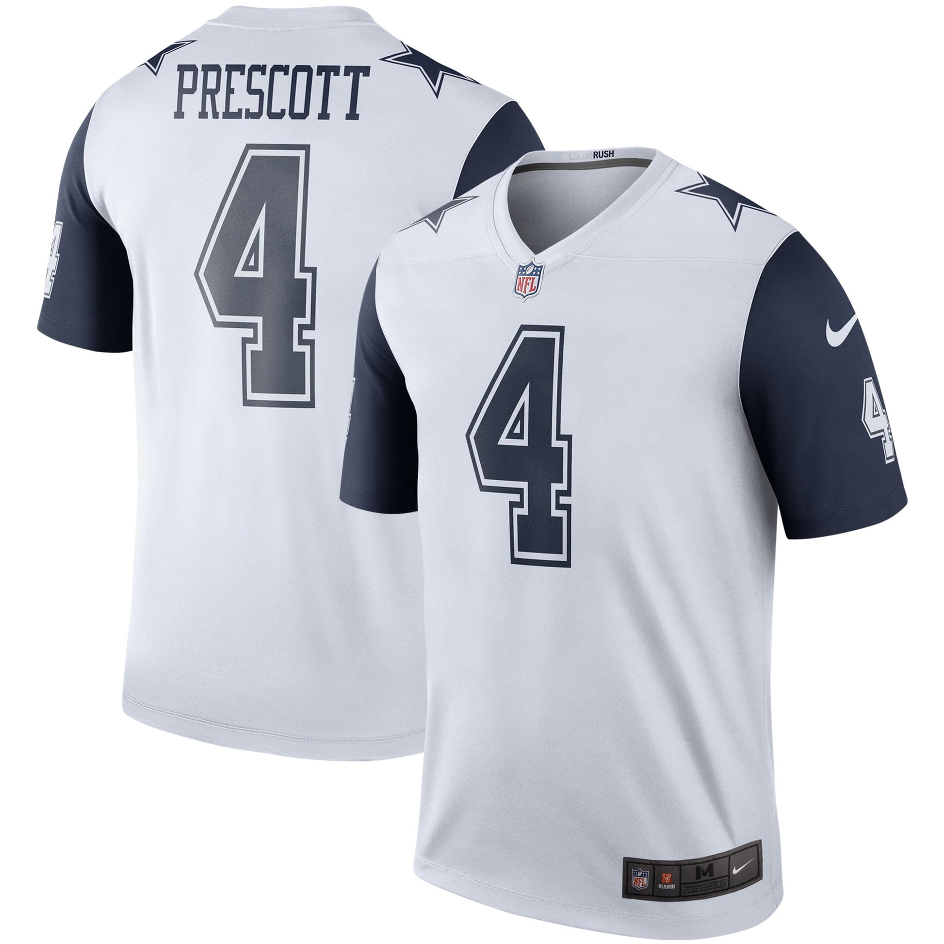 Men's  Dak Prescott White Dallas Cowboys Color Rush Legend Player Jersey