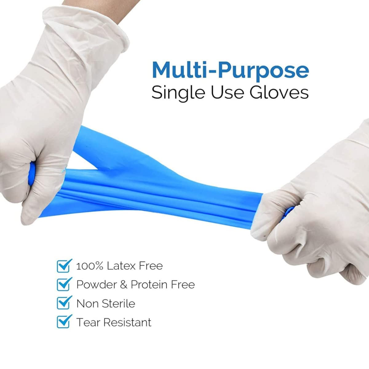 Medical Synmax Vinyl Exam Gloves - Latex-Free & Powder-Free Disposable Glove - Large, BMPF-3003(1000 Pcs)