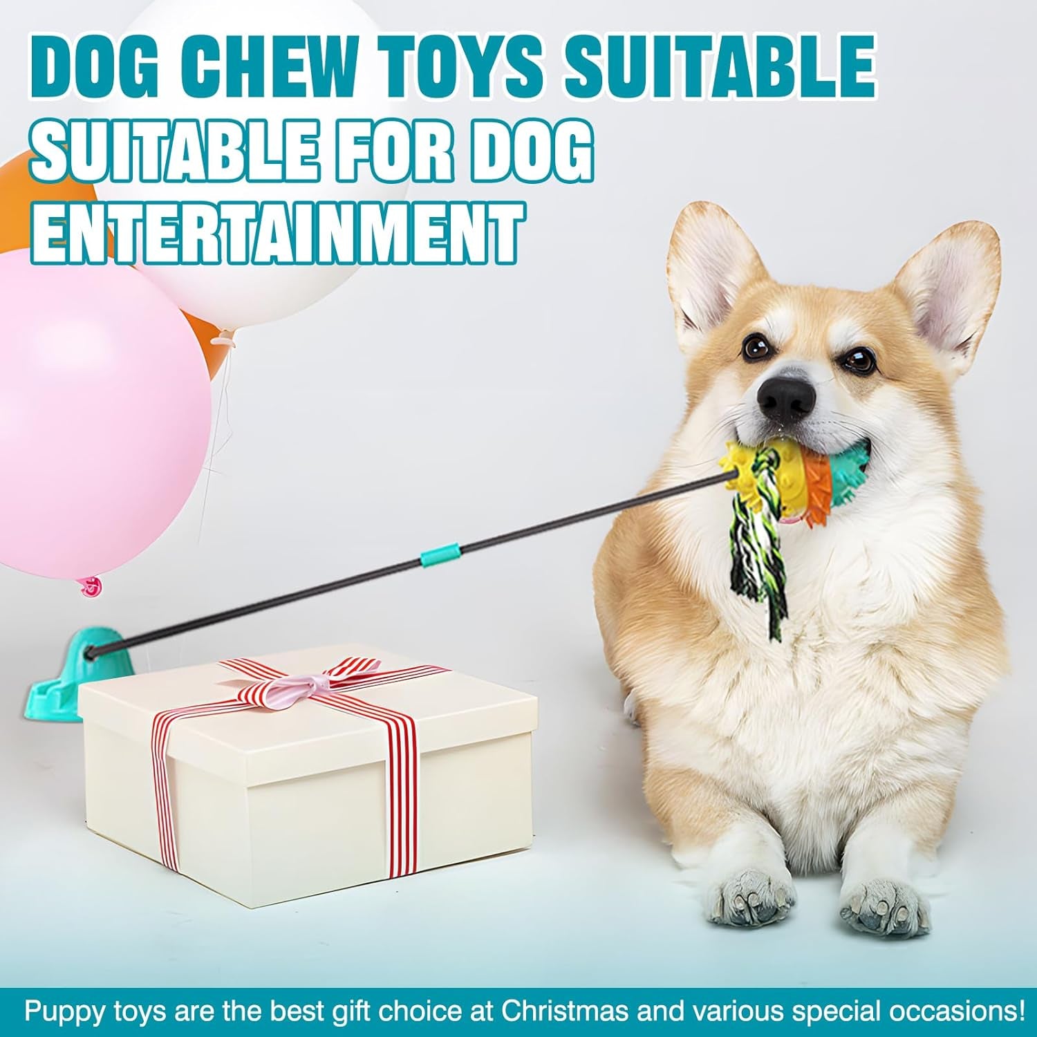 Dog Toys for Aggressive Chewers Interactive Indestructible Puzzle Stimulating Chew Toy Suction Cup Tug of War Enrichment Rope Boredom Busy Self Play Food Teething Puppy Dispensing Squeaky Ball Dogs