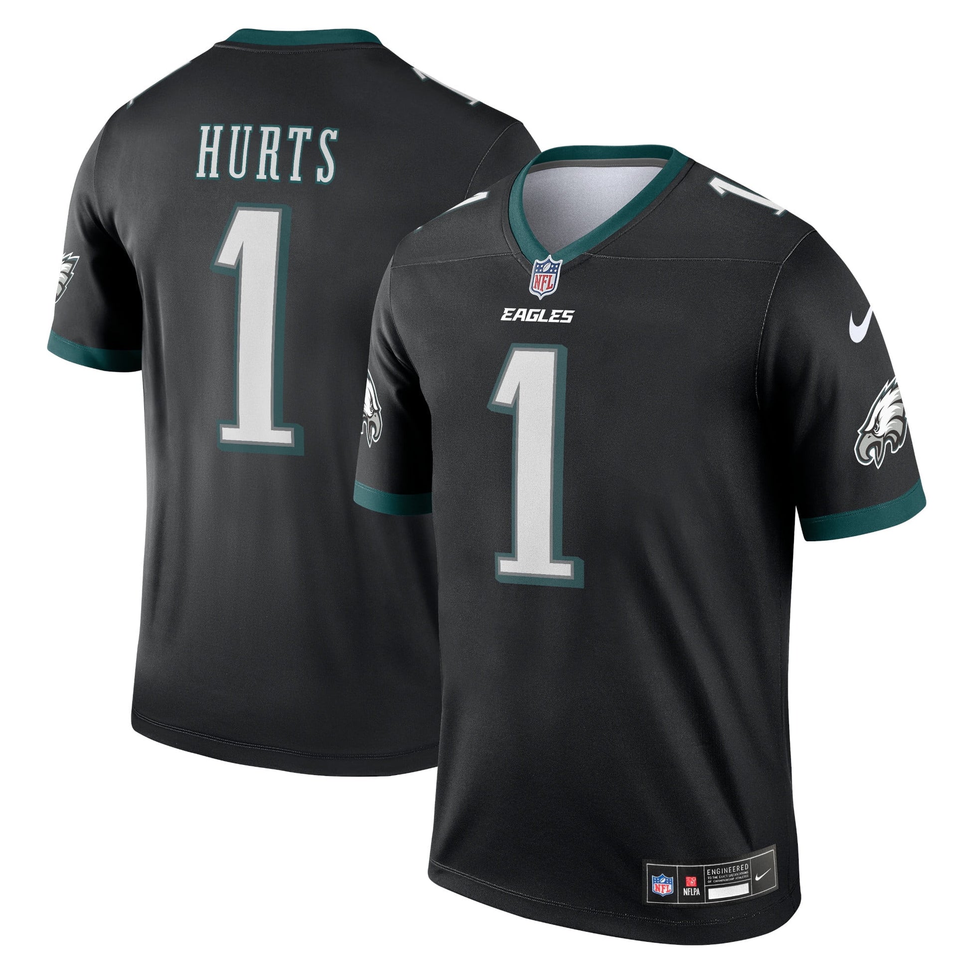 Men's  Jalen Hurts Black Philadelphia Eagles Legend Jersey