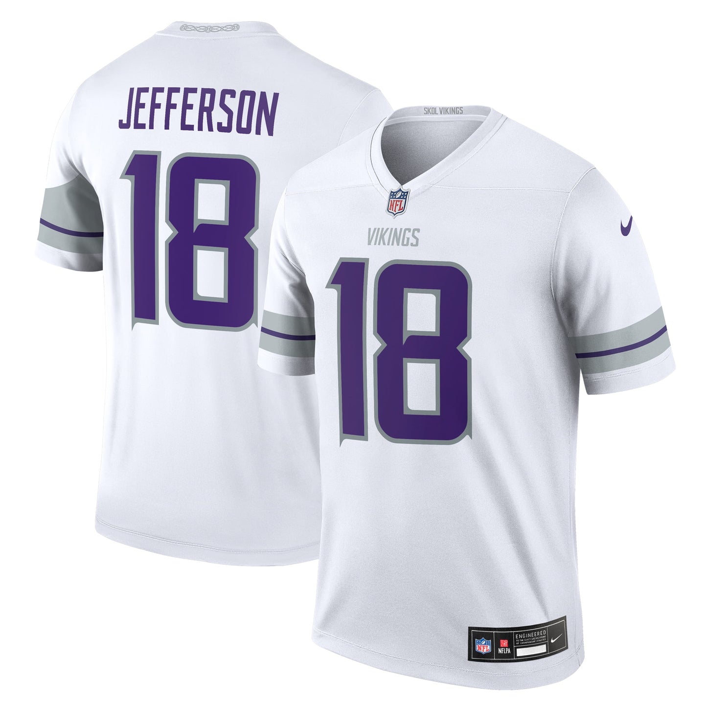 Men's  Justin Jefferson White Minnesota Vikings Alternate Legend Player Jersey