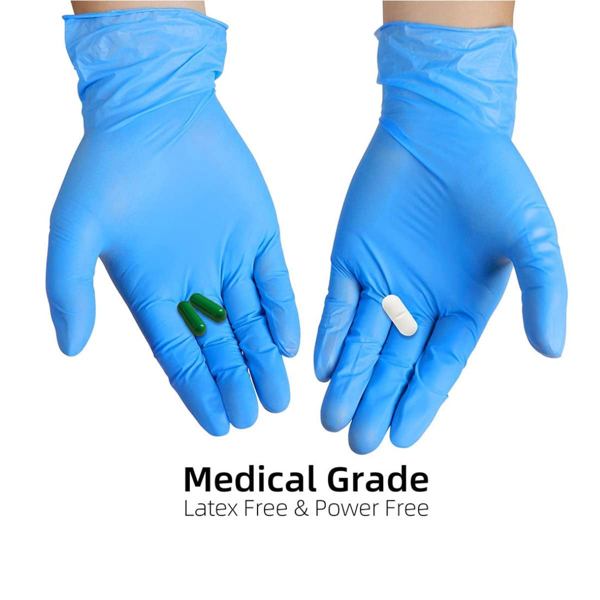 Medical Synmax Vinyl Exam Gloves - Latex-Free & Powder-Free Disposable Glove - Large, BMPF-3003(1000 Pcs)