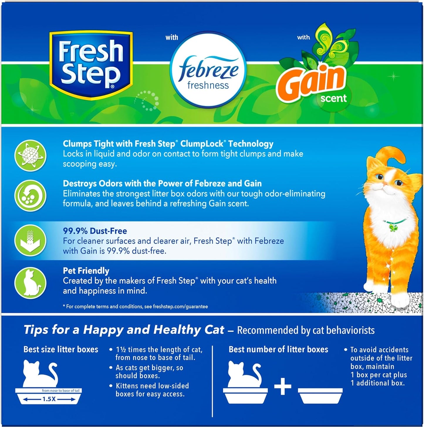 Clumping Cat Litter with Febreze Gain Scent, Activated Charcoal for Odor Control, 14 Pounds