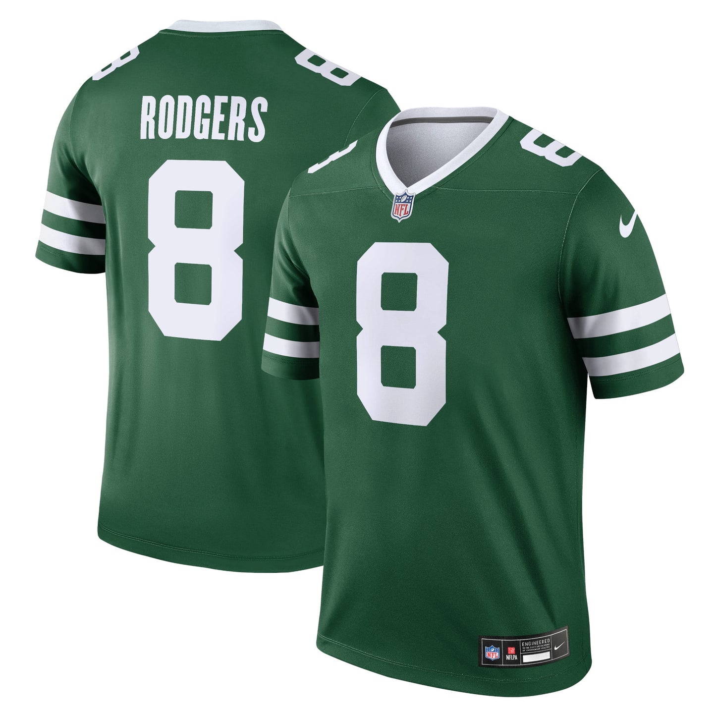 Men's Nike Aaron Rodgers Legacy Green New York Jets Legend Jersey